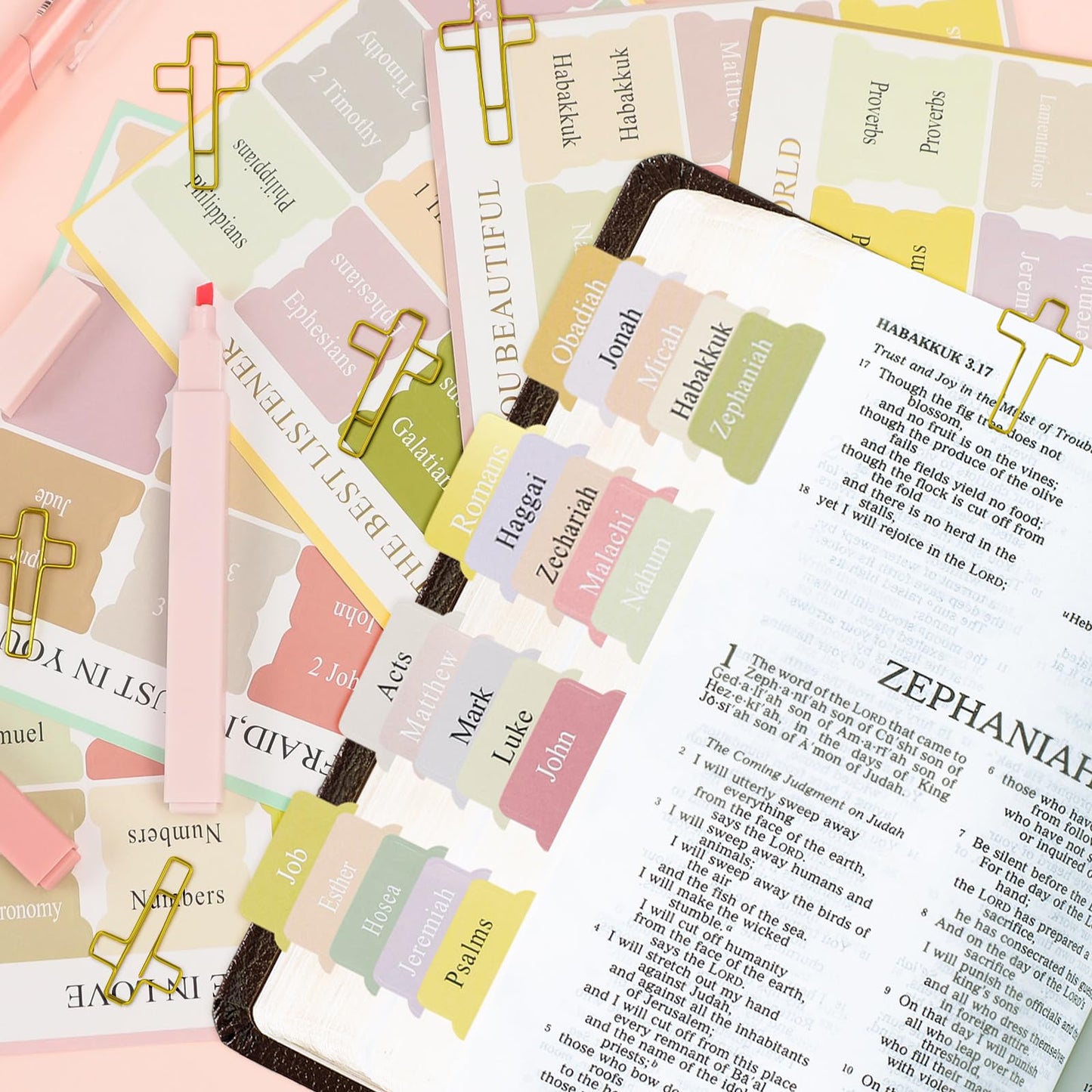 DRANSMIC Bible Cover Case for Women Large Bible Cover Bag Bible Study Supplies Accessories Bible Journaling Kit for Girls Women