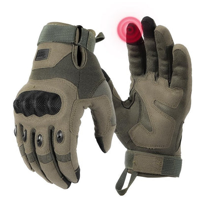 KEMIMOTO Tactical Gloves for Men, Touchscreen Motorcycle Gloves with Hard Shell & Palm Padding for Sports Motorcycle Cycling Tactical Airsoft Paintball Hunting Hiking Camping Climbing (Green,XX-Large)