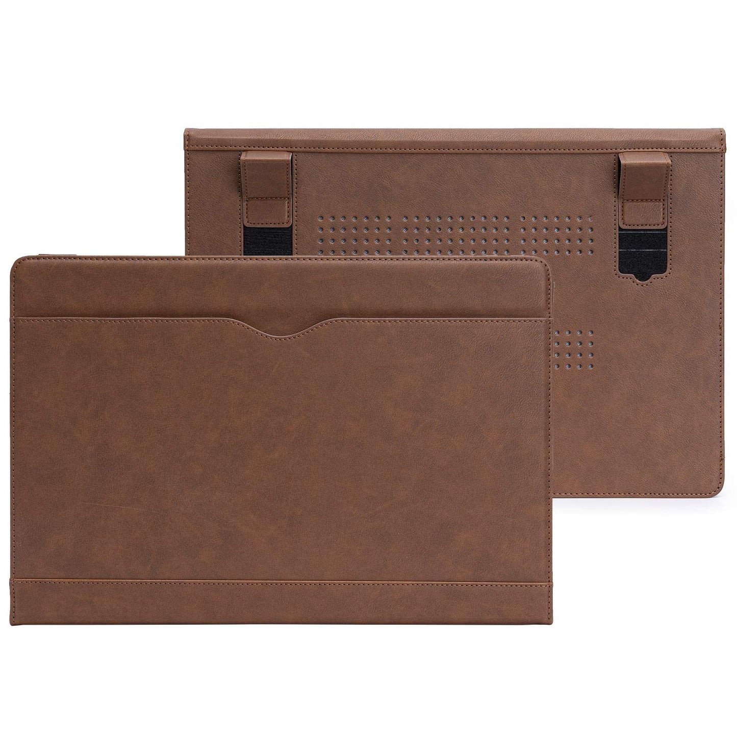 TYTX Compatible with MacBook Air 15 inch Case 2023-2026 Release M2 A2941 M3 A3114 M4 A3241 M5 A3448 with Liquid Retina Display & Touch ID Protective Folio Book Cover with Vents (Dark Brown)