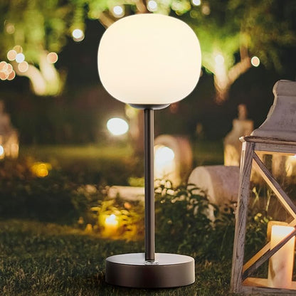 JONATHAN Y JYL7108B Natalia 12.25" Bohemian Farmhouse Iron Rechargeable Integrated LED Table Lamp Contemporary Bedside Desk Lamp for Bedroom Living Room Office, Oil Rubbed Bronze/White