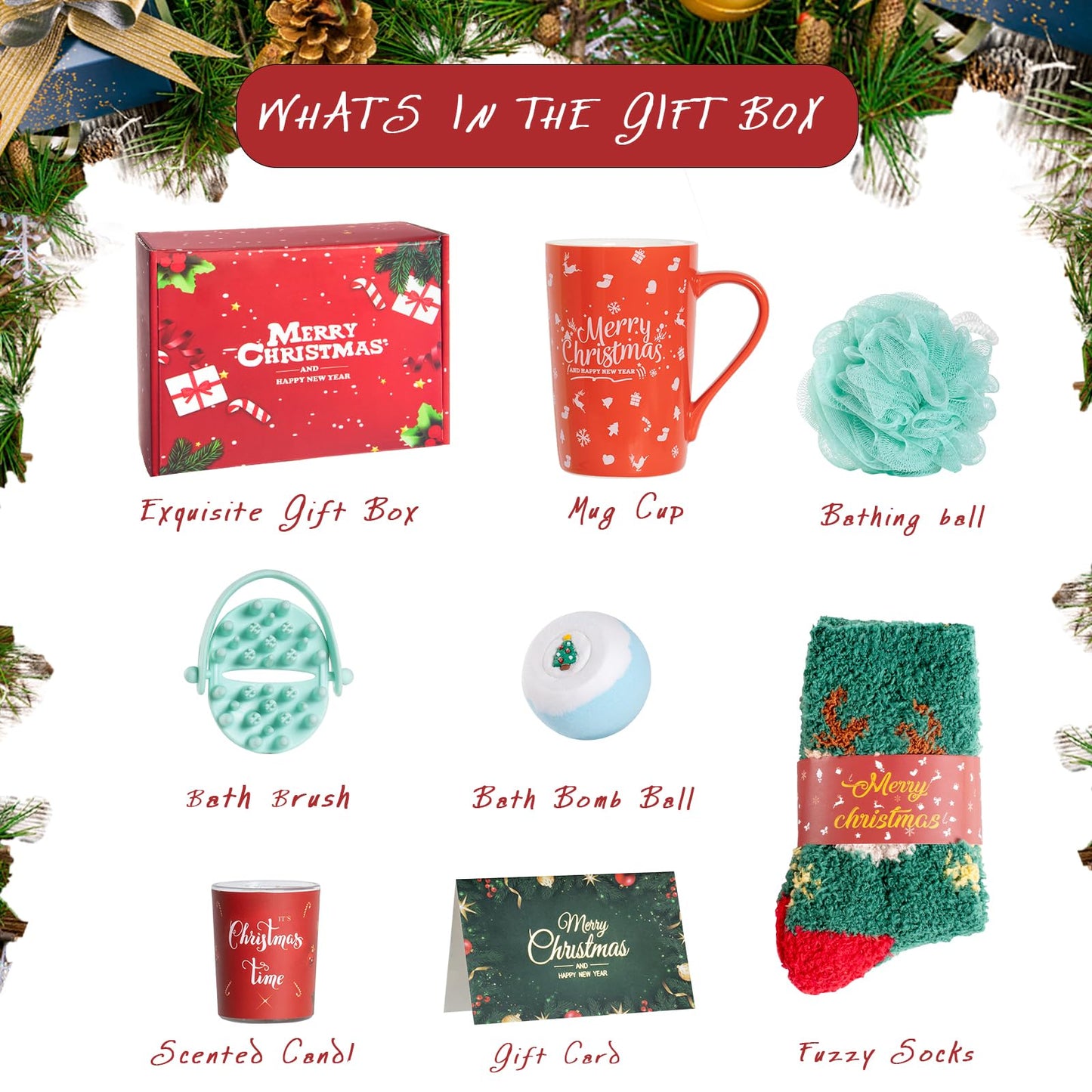 Christmas Gifts for Women Unique Holiday Gift Basket for Her, for Mom, Wife, Girlfriend, Sister, Coworkers, Boss, Teacher, Nurse, Xmas Tumbler Gifts Basket for Women Who Have Everything