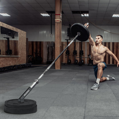 MIUONO Landmine Attachment for Barbell, T Bar Row Attachment Fit for 2" Olympic Bar, Full 360° Swivel for Back or Full-Body Workout Home Gym Equipment
