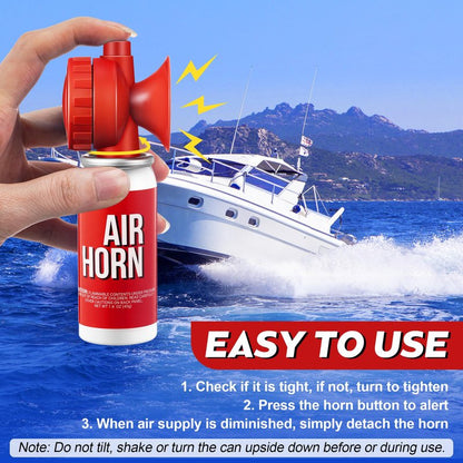 Saillong 4 Pack 1.4oz Boat Air Horn for Safety, Loud Marine Air Horns Can, Mini Small Blow Fog Bear Horn, Emergency Use for Sporting Events, Boat, Animal Alarm