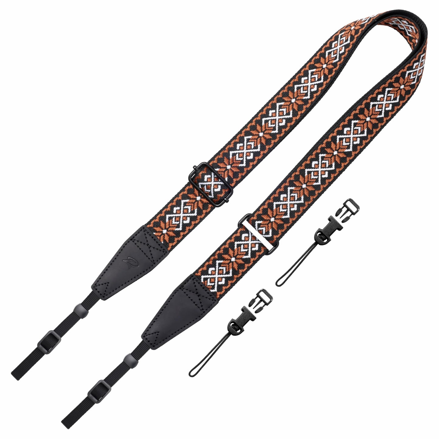 Padwa Lifestyle Adjustable Camera Strap - 1.5" Top Layer Cowhide Head Camera Straps for Photographers, Cotton Adjustable Neck Shoulder & Crossbody Strap Quick Release for All Cameras and Binoculars