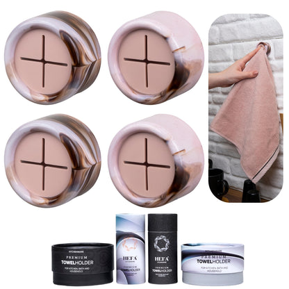HEFA Towel Hooks, Towel Holder, Dish Towel Holder, Kitchen Organization, Kitchen Towel Hook, Kitchen Towel Holder, Hand Towel Holder, Kitchen Gadgets, Kitchen Essentials, Bathroom Accessories, 4 Pack