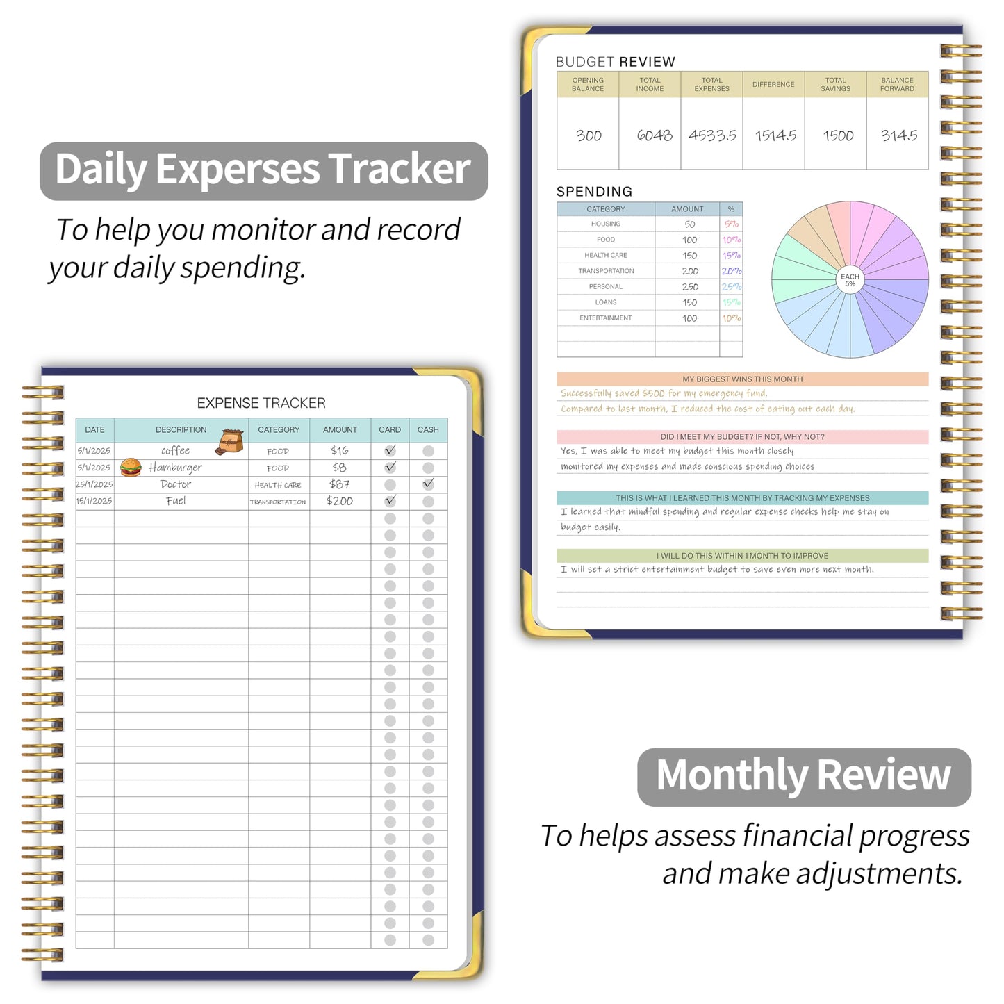 Budget Planner - Monthly Budget Book B5, Undated 12 Month Expense Tracker Notebook with Metal Corner Protectors & Bill Organizer, Hard Cover Financial Account Book for Women Men Home Business, Purple