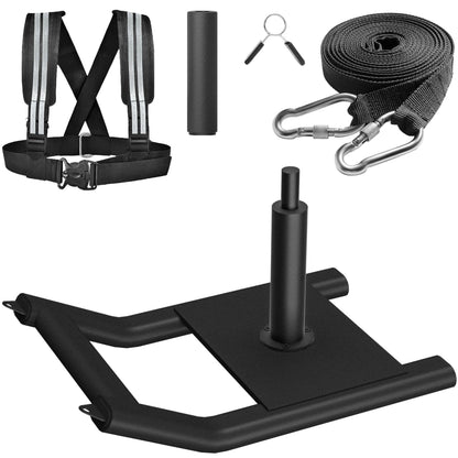 Weight Sled for Training - Heavy Duty Football Sled for Lineman, Sled Pull Workouts, Speed & Strength Training, Football Blocking Sled, Running Sled for Athletes, Weighted Sled for Outdoor & Indoor Workouts (Black)