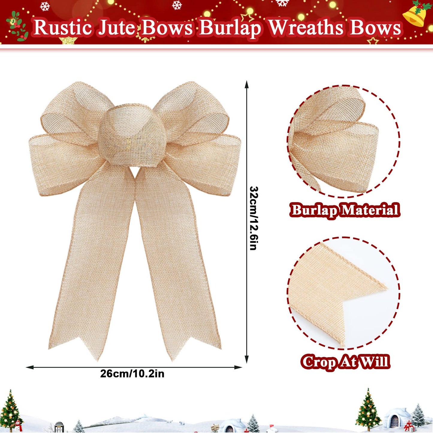 Jetec 60 Pieces Artificial Sunflower Heads with 80 LEDs String Light and Bow, Christmas Sunflower Tree Decoration Kit Yellow Artificial Floral Ornaments for Christmas Tree Home Fireplace Party Decor
