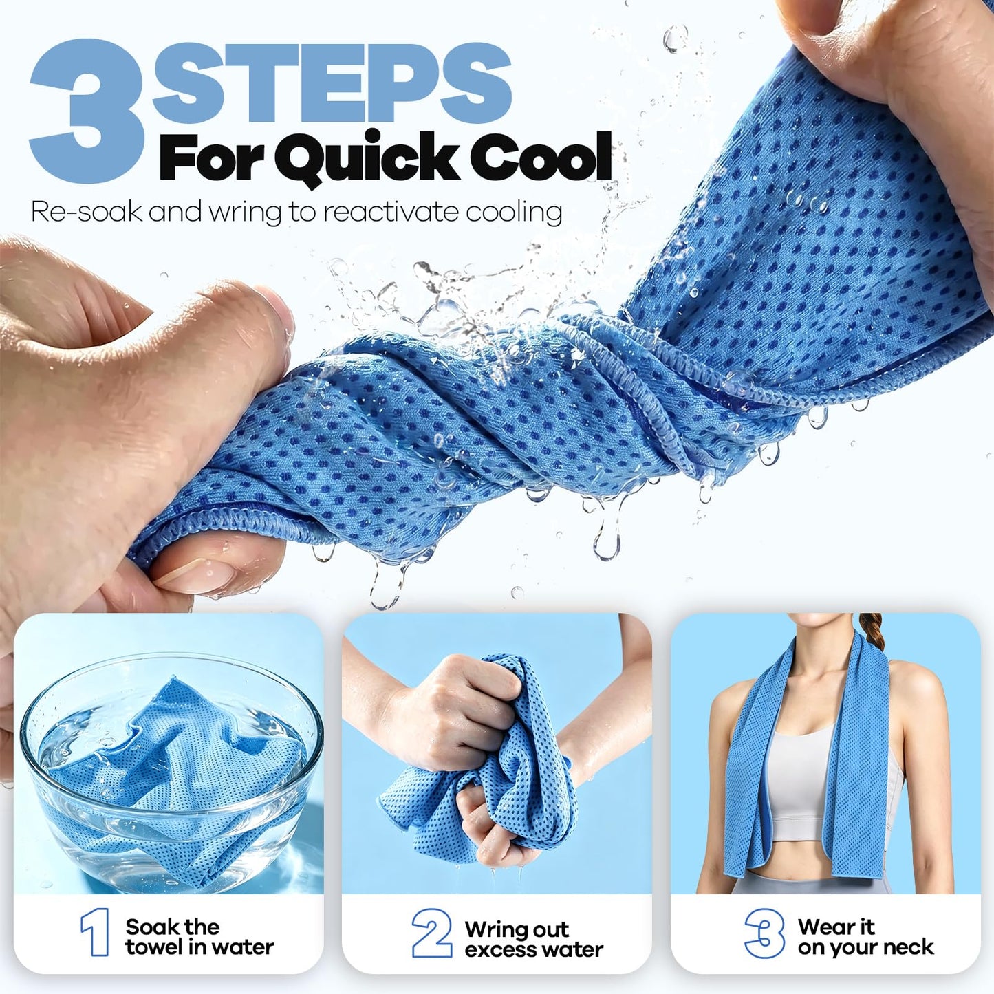 ROXUN 4 Pack Cooling Towels, 40''x12'' Soft Breathable Chilly Neck Ice Towel for Workout Running Golf 2 Gray+2 Dark Gray