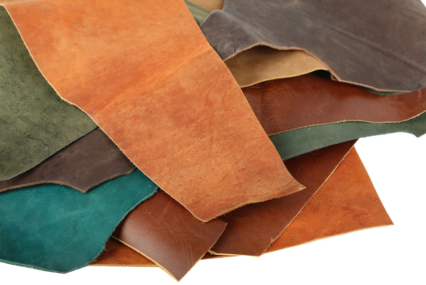 ARTESANAL Real Leather Scrap Remnants for Arts &Crafts from Furniture Making, Soft and Flexible, Sizes and Styles-6lb