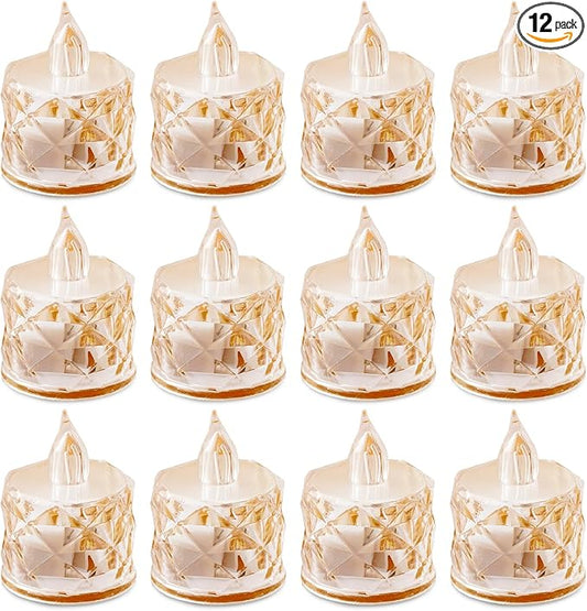 12 Pack Flameless LED Tea Lights Candles,for Halloween Christmas Home/Wedding Decor, Holiday Gifts &Decorate Lights