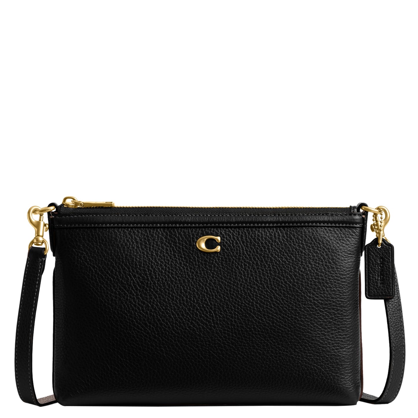 Coach Women's Legacy Zip Top Crossbody Bag, Black, One Size