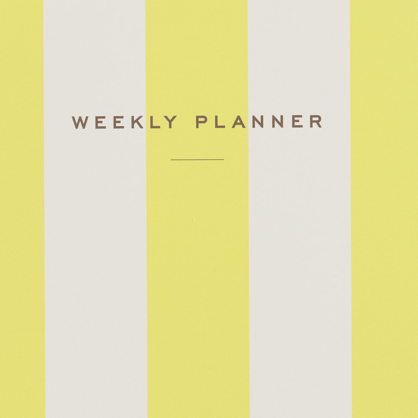 Minted Campania 2026 Weekly & Monthly Undated Planner, 5.5" x 8.5" Yellow Stripe Spiral Bound Planner Notebook, 132 Pages, Bright Modern Undated Calendar for Office, Home & School