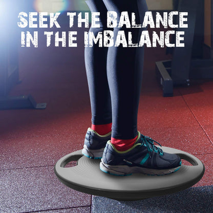 Yes4All Plastic Wobble Balance Board-Round Balance Trainer Board, Wobble Board for Standing Desk, Core Training, Home Gym Workout