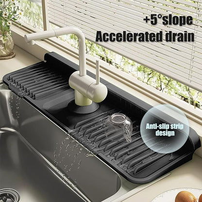 STARGAZ Silicone Faucet Mat For Kitchen Sink, Sink Back Splash Guard, Faucet