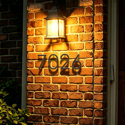 Modern House Numbers for Outside, 5 Inch Floating House Numbers, Metal Address Sign, Mailbox Number, with Nail Kit, Never Rust, Matte Silver (Silver, 0)