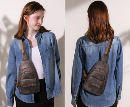Sling Bag Crossbody Bags for Women Small Cross Body Bag Fanny Packs Chest Sling Purse for Daily Travel Leisure Sport