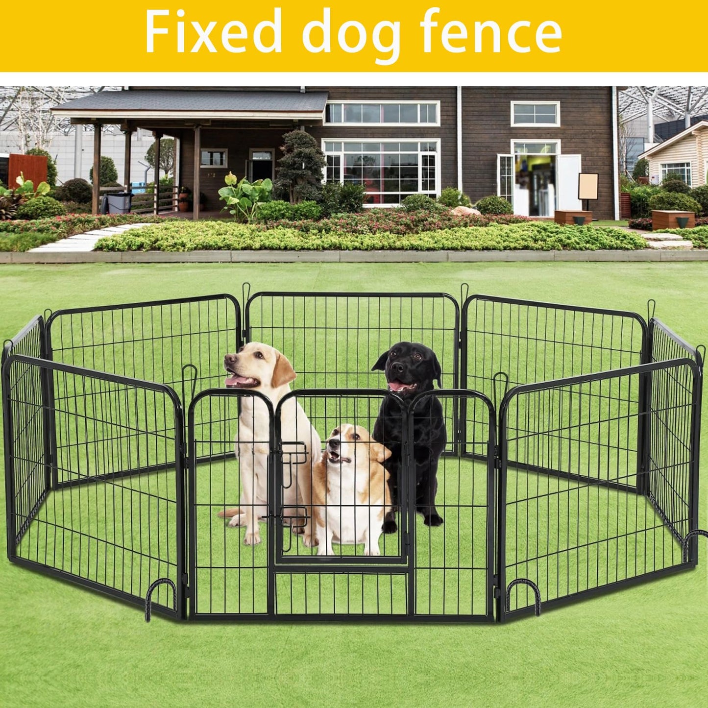 Ground Stakes Heavy Duty 12 inch, U-Hook Rebar Stakes Black Coated Anti-Rust 10pcs Garden Stakes Metal Ground Anchors for Garden Dog Fence Chicken Coop Christmas Decorations Deer Fence
