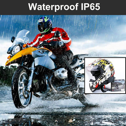 EJEAS V6 Motorcycle Bluetooth Headset, 2 Riders Motorcycle Intercom Helmet Communication System with Noise Reduction and Bluetooth 5.1 for Motorcycling Skiing and Climbing (1 Pack)