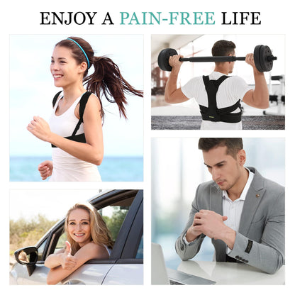 Posture Corrector for Women and Men, Adjustable Upper Back Brace for Posture Hunchback Support and Providing Pain Relief from Neck, Shoulder, and Upper Back (1, Small/Medium)