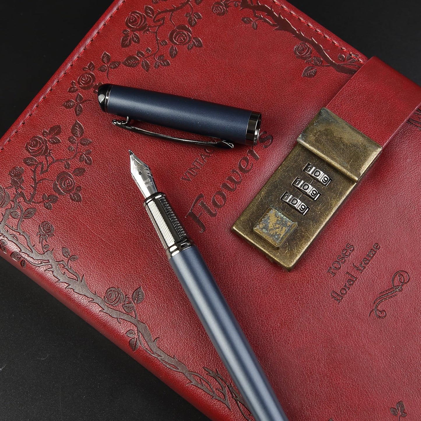 GC QUILL Calligraphy Fountain Pen Set - Includes 5 Nibs, Ink Bottle, Ink Refill Converter and 18 Cartridges, Fancy Pen for Women Men Gift - MU-25