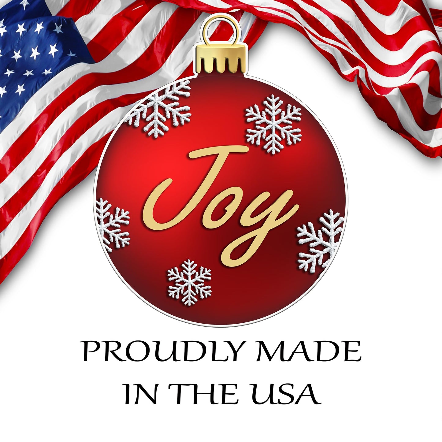 Christmas Ornament Joy Red Classic Yard Sign for Home Decor and Lawn Decoration With Stakes Merry Christmas Sign