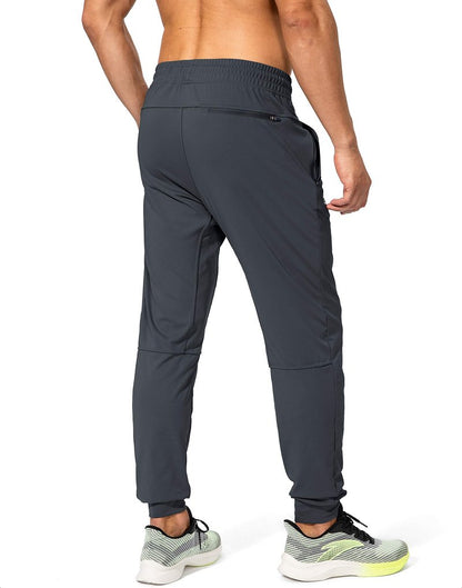 G Gradual Men's Sweatpants with Zipper Pockets Athletic Pants Traning Track Pants Joggers for Men Soccer, Running, Workout(Grey,S)