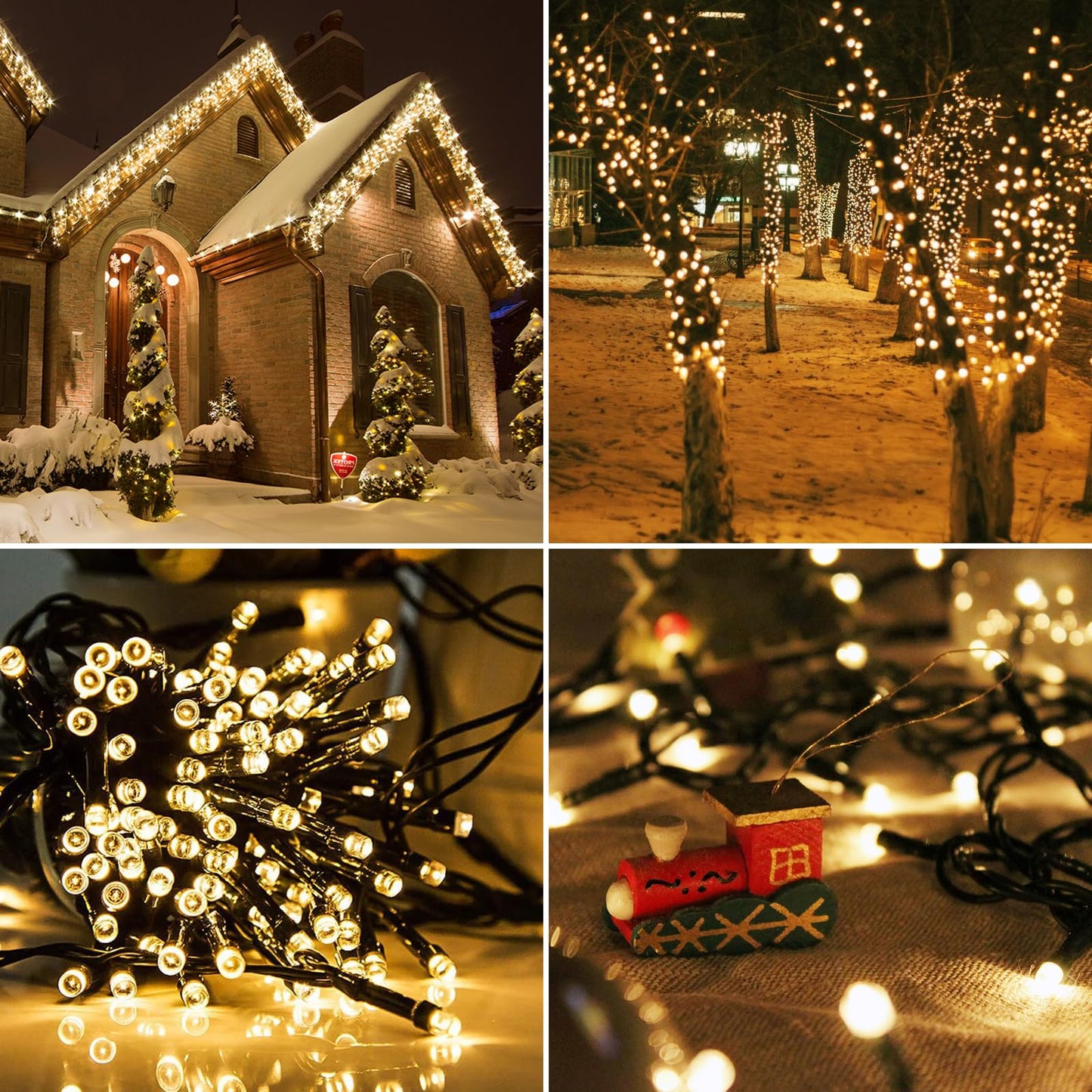 Solar String Lights for Outside, 2 Pack 240 Led Solar Christmas Lights Outdoor Waterproof 82ft Solar Fairy Lights 8 Lighting Mode Solar String Lights Idea for Garden,Courtyards,Trees(Warm White)