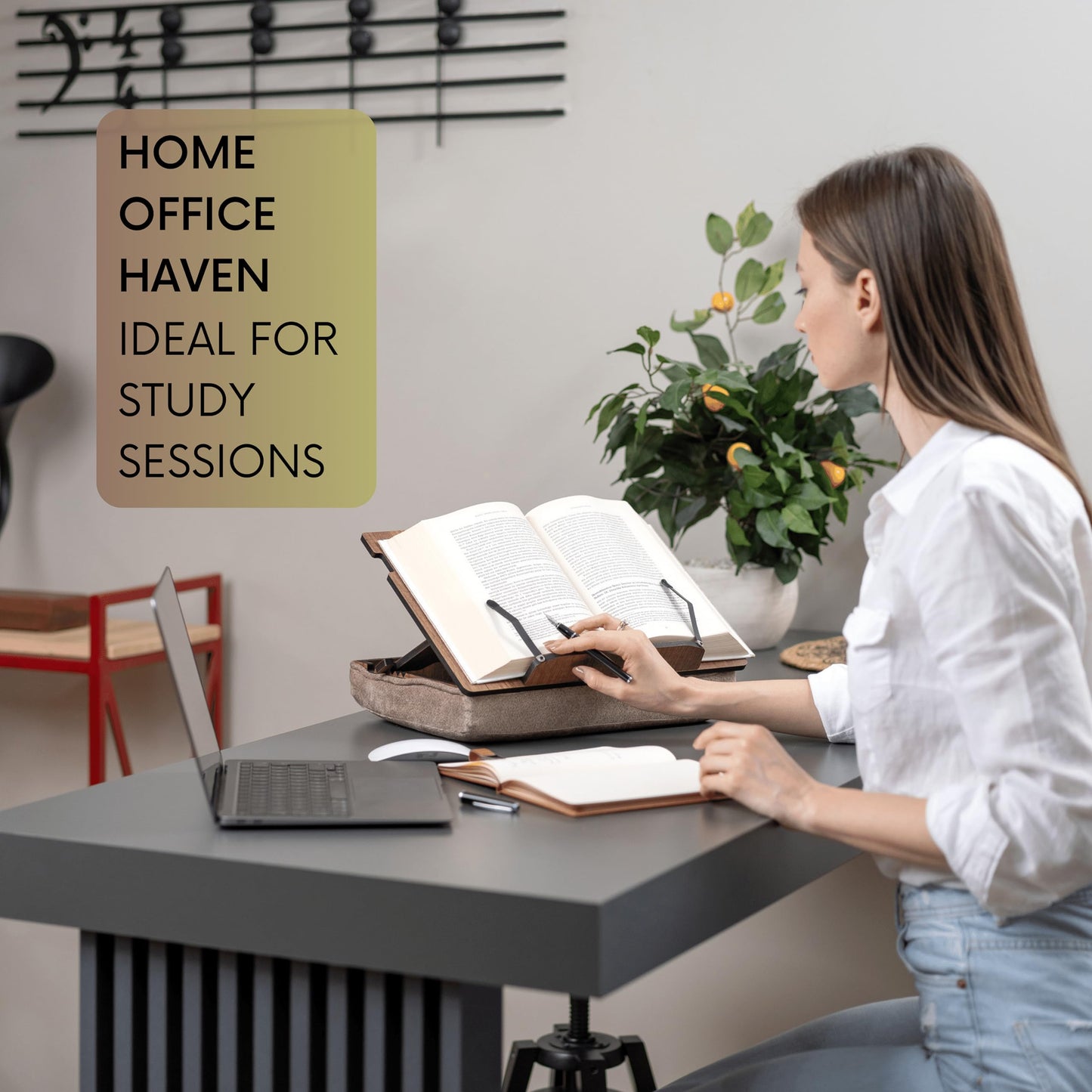 Book Stand for Reading in Bed with Storage – Book Holders for Reading Hands Free, Bed Book Holder and Book Display Stand, Perfect Book Stands for Reading, Study, Bed or Desk Use