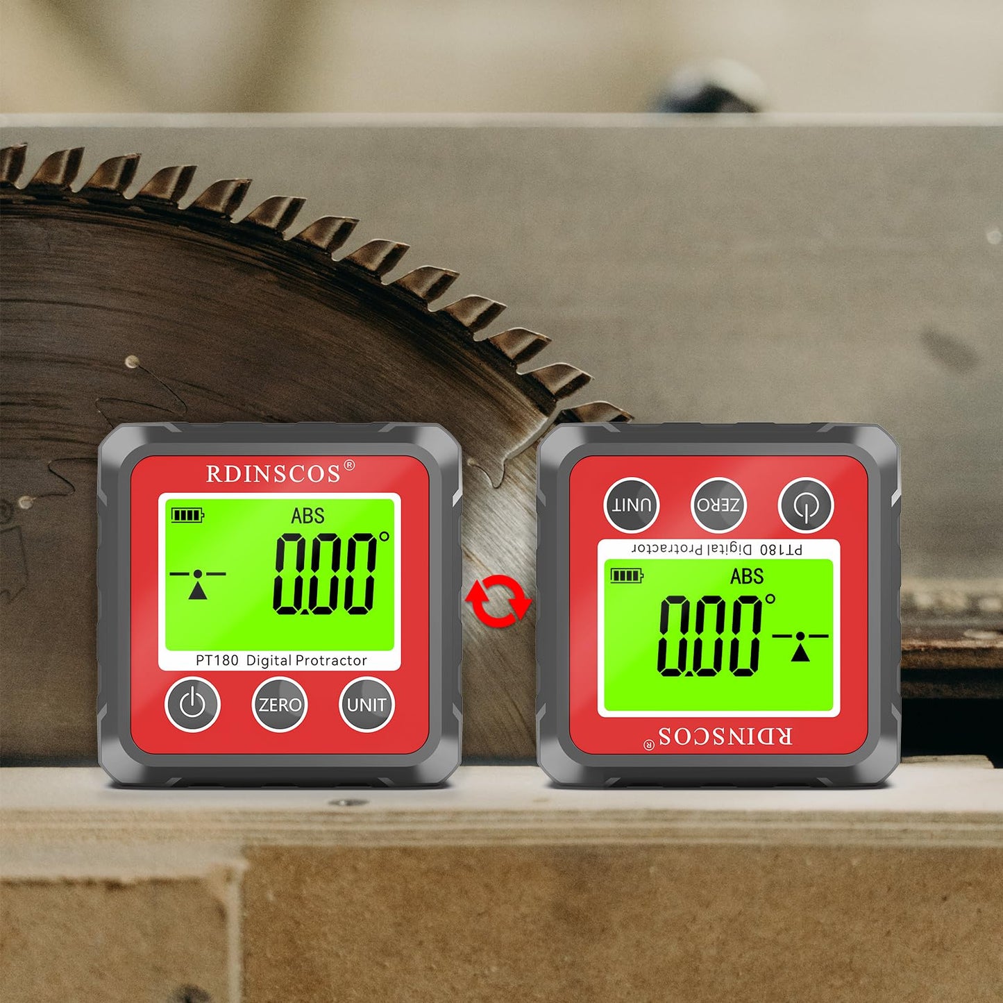 Digital Angle Finder Magnetic Table Saw Digital Angle Gauge - 4 Sided Magnetic Digital Angle Finder Gauge Protractor Angle Cube Digital Protractor Bevel Gauge