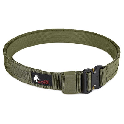 WOLF TACTICAL Molle Duty Belt - Molle Quick Release Gun Belt, XL, OD Green