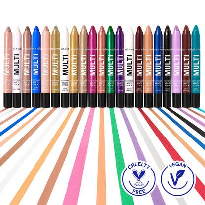 wet n wild Color Icon Cream Eyeliner Eyeshadow Multi-Stick, Moisturizing, Nourishing Velvety Cream-to-Powder Buildable & Blendable Formula, Cruelty-Free & Vegan - Blue Me Away