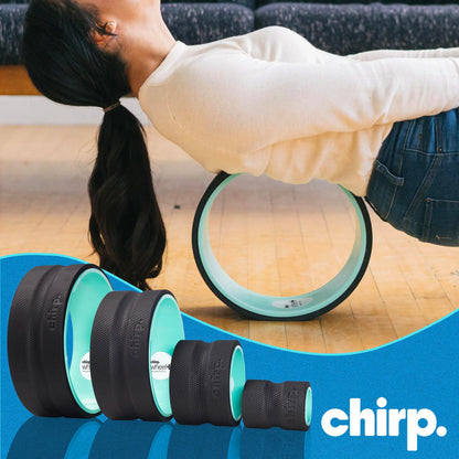 Chirp Wheel Foam Roller – Targeted Back & Neck Relief, Lumbar Spine Stretcher, Spinal Decompression Back Stretcher, Massage Roller with Density Foam for Physical Therapy, Supports 500lbs, 2-Inch Mint