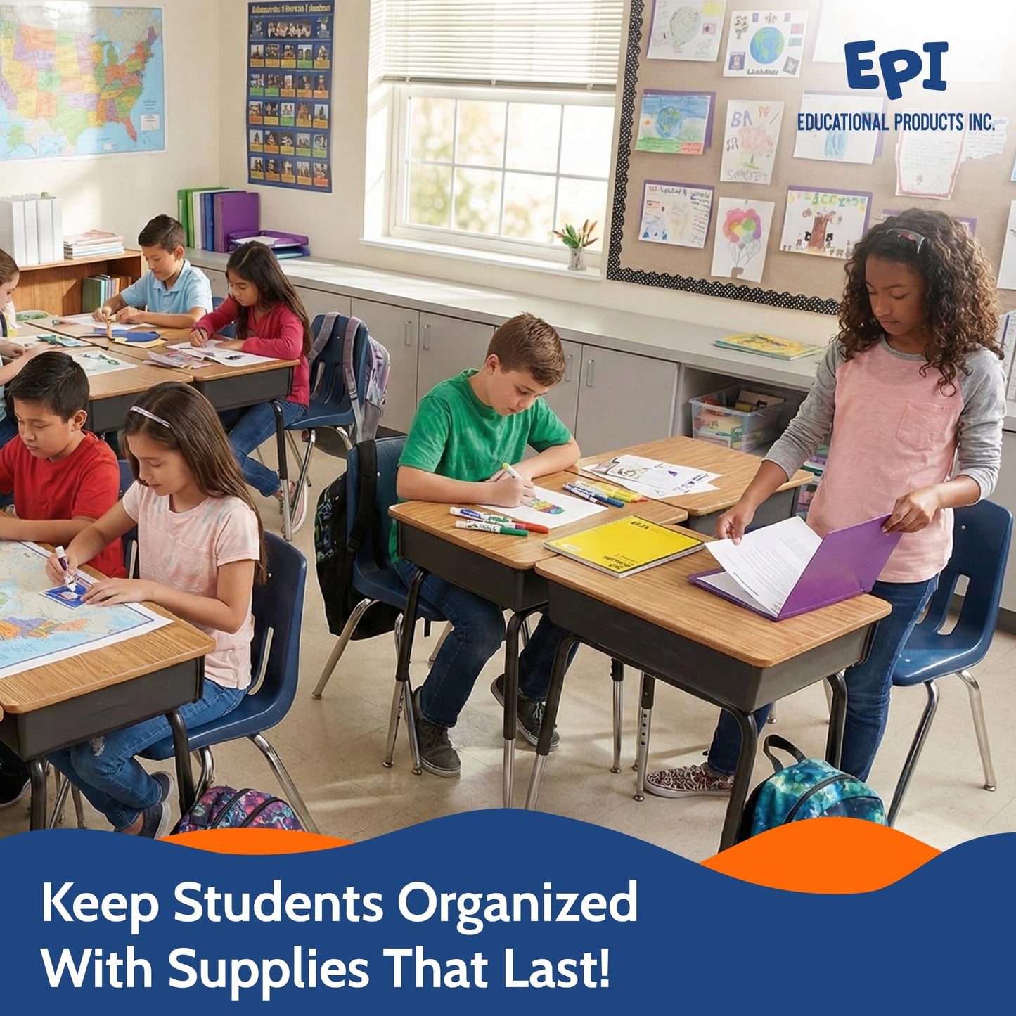 EPI Essentials Back to School Supplies for Kids – 74 Items in Kit – Kindergarten to 5th Grade School Supply Packs – Wide-Ruled Bundle with Composition Notebooks – Suitable for Homeschooling