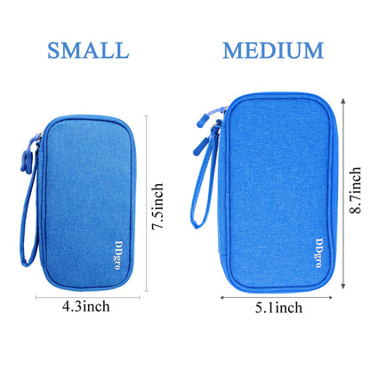 DDgro Travel Accessories Organizer Electronics Pouch for Keeping Certificates Charger/Power Bank/Cables/Mouse/Earphone (Medium, Black)