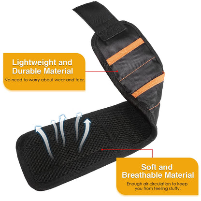 Valentines Day Gifts for Him Boyfriend Husband, Magnetic Wristband for Tools, Cool Gadgets for Men Dad, Tool Belts with 15 Strong Magnets for Holding Screws, Nails, Wrenches, Drill Bits