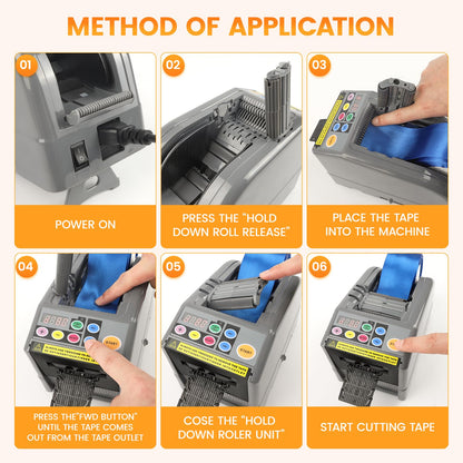Ribbon Cutting Machine, Automatic Tape Dispenser, 999mm Precision Cut, Ideal for Shipping, Schools, Restaurants, Business & Home