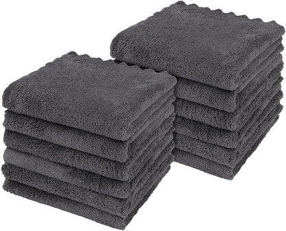 Orighty Ultra Soft Washcloths 12 Pack, Premium Microfiber Towel Sets 12x12