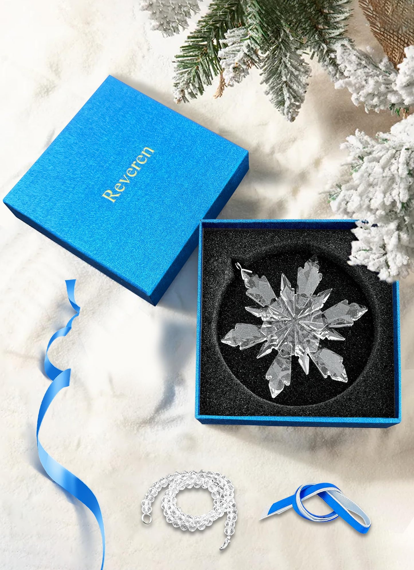 2026 Crystal Snowflake Ornament - Annual Collectible Crystal Christmas Tree Hanging Decoration, Holiday Keepsake Gift