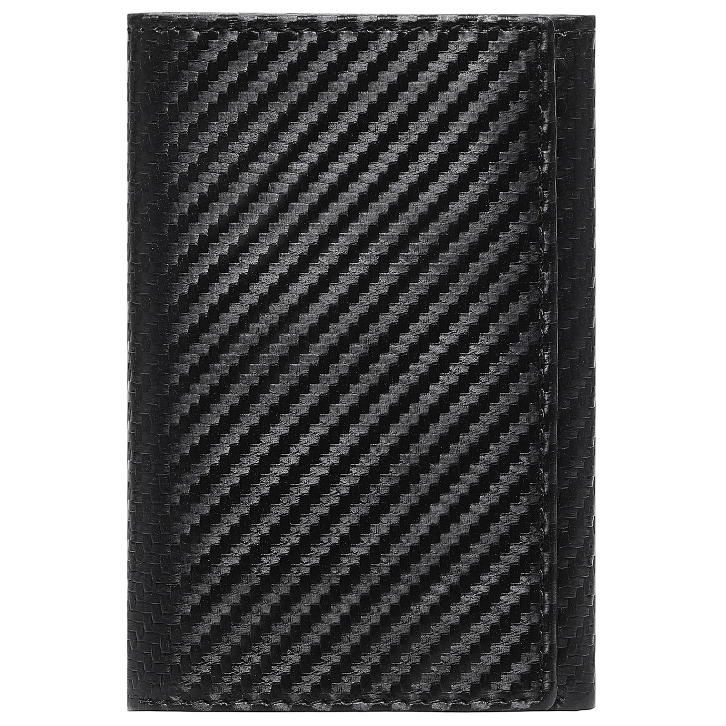 LOUEBICA Leather Trifold Wallet for Men RFID Blocking Minimalist Front Pocket Wallets with ID Window