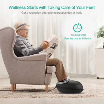 Medcursor Foot Massager Machine with Heat, Delivers Relief for Tired Muscles & Plantar, Deep Kneading Therapy, Multi-Level Settings for Home, Office Use, Size up to 13", FSA HSA Eligible