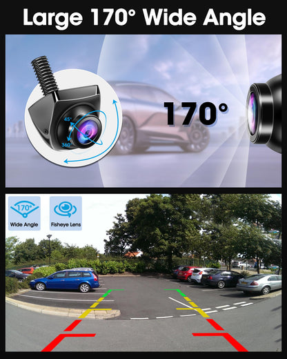 【360°Rotatable】 AHD 1080P Backup Camera for Car Truck Back Up Camera for Cars RV Front Rear View Reverse Camera Super Night Vision IP69K Waterproof Parking Assist Universal 170° Wide Angle12V-24V