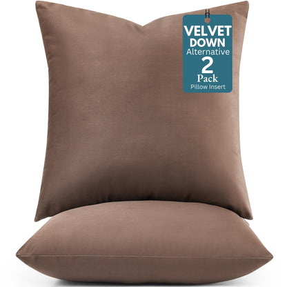 LANE LINEN Throw Pillow Insert - Pack of 2 16x16 Pillow Inserts for Decorative Pillow Covers, Throw Pillows Insert for Couch - White