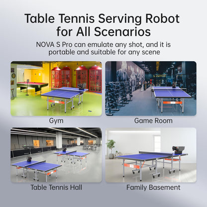 PONGBOT Table Tennis Robot with Net, Ping Pong Machine, Remote/App Control, 264 Pre-Saved Drills, Custom Drills