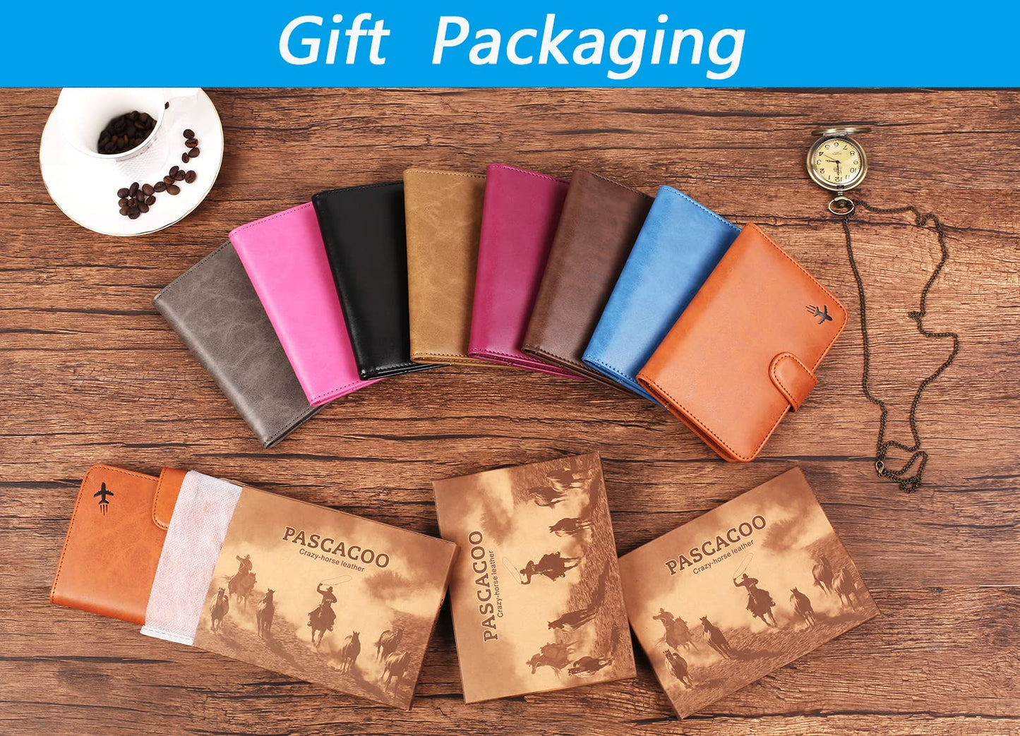 Passport Holder Cover Wallet RFID Blocking Leather Card Case Travel Accessories for Women Men (#Grey)