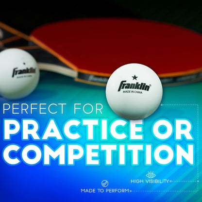 Franklin Sports 1 Star Table Tennis Balls (Pack of 12), 40 mm