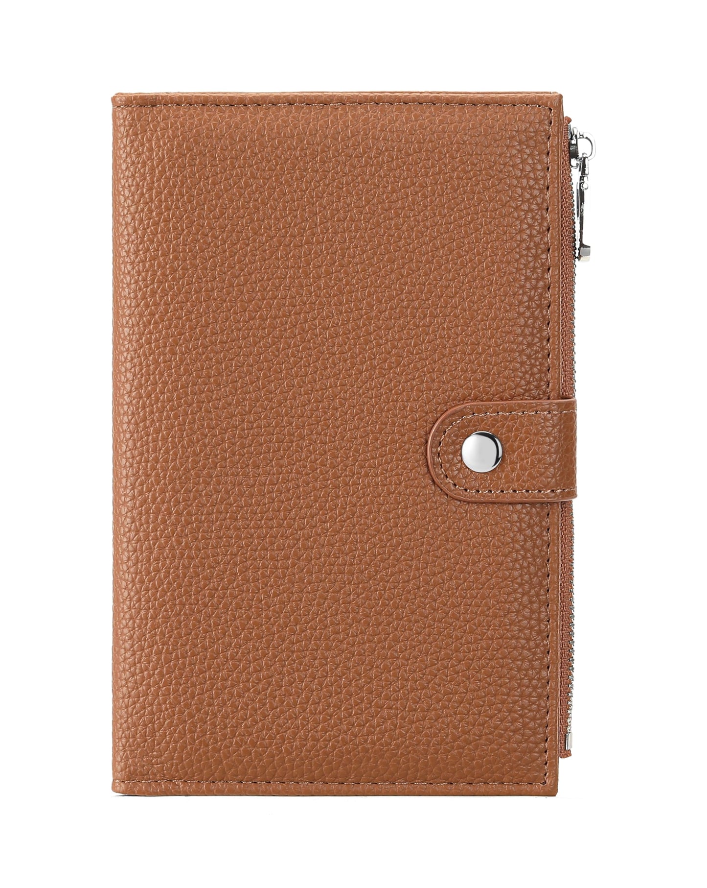 RNIEGA Passport Holder for Women Leather Passport Wallet for Travel RFID Blocking Passport Wallet Credit Card Holder with Zipper Pocket