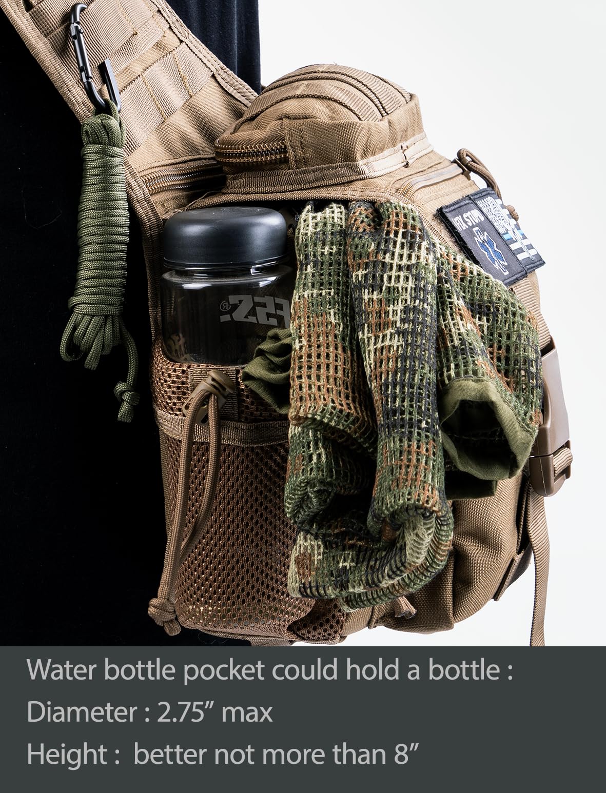 XMILPAX Tactical Sling Bag EDC Crossbody Pack Single Shoulder Backpack Messenger Bag for Outdoor & Urban Use 5L