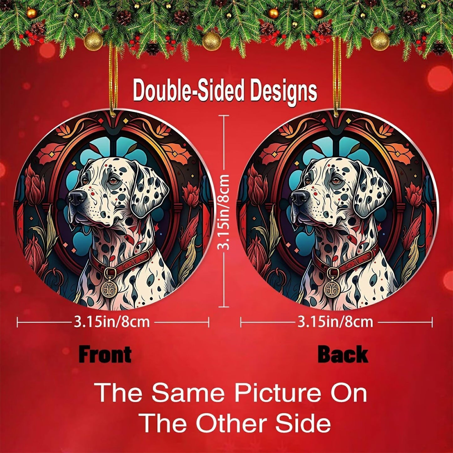 Dalmatian Christmas Ornament 2025 - Dalmation Gifts for Women, Dalmatian Ornament for Christmas Tree, Gifts for Dalmatian Lovers Dog Christmas Decor Keepsake