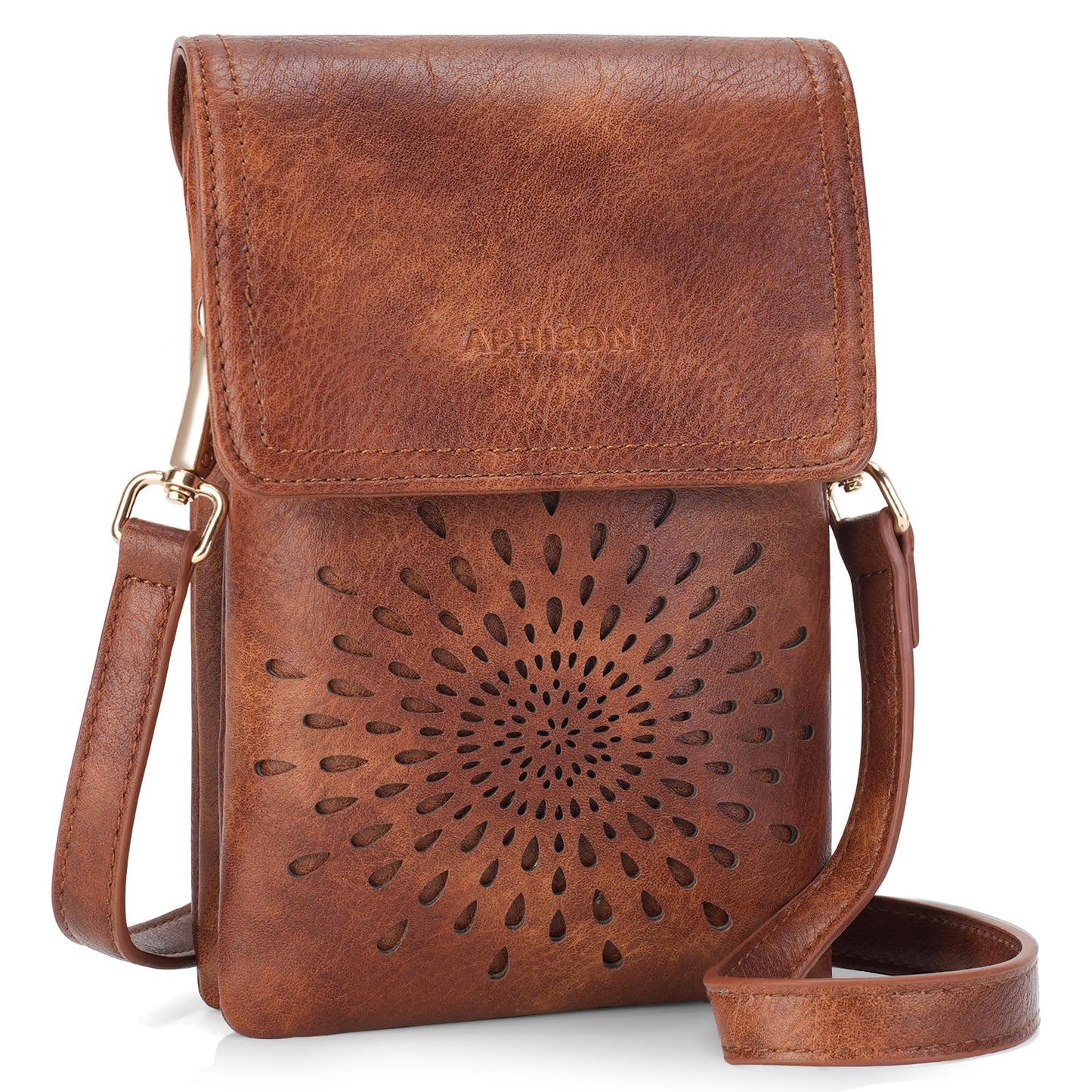 APHISON Small Crossbody Bags for Women Trendy, Leather Crossbody Phone Purses Handbags with Adjustable Strap